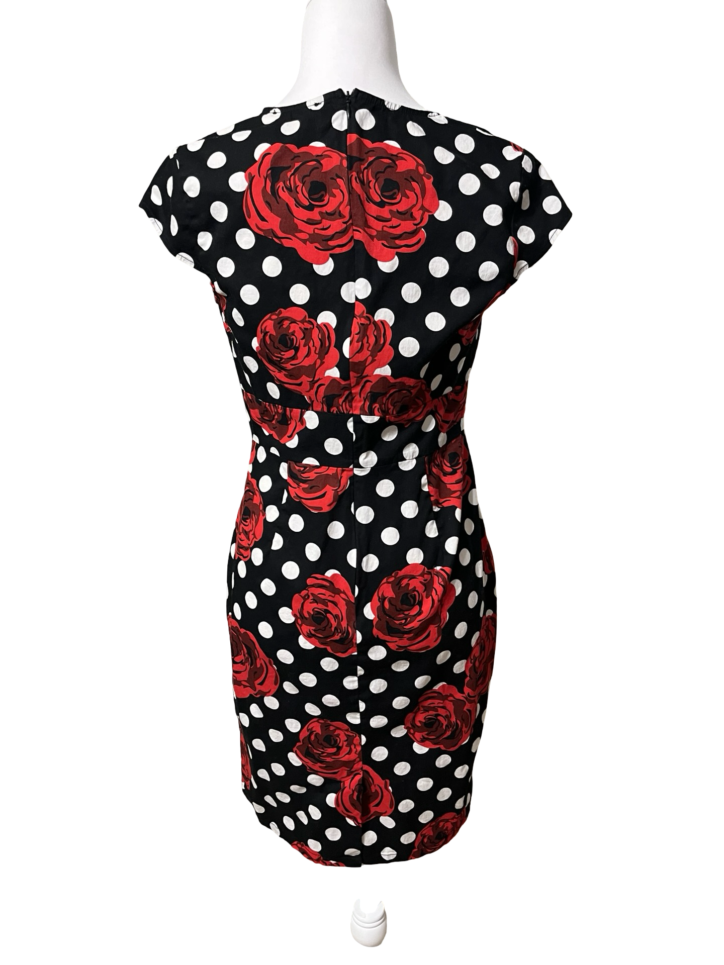 Grace Karin Women’s Flower Dress Retro Pencil Medium Cap Sleeve 1950s Red/Black
