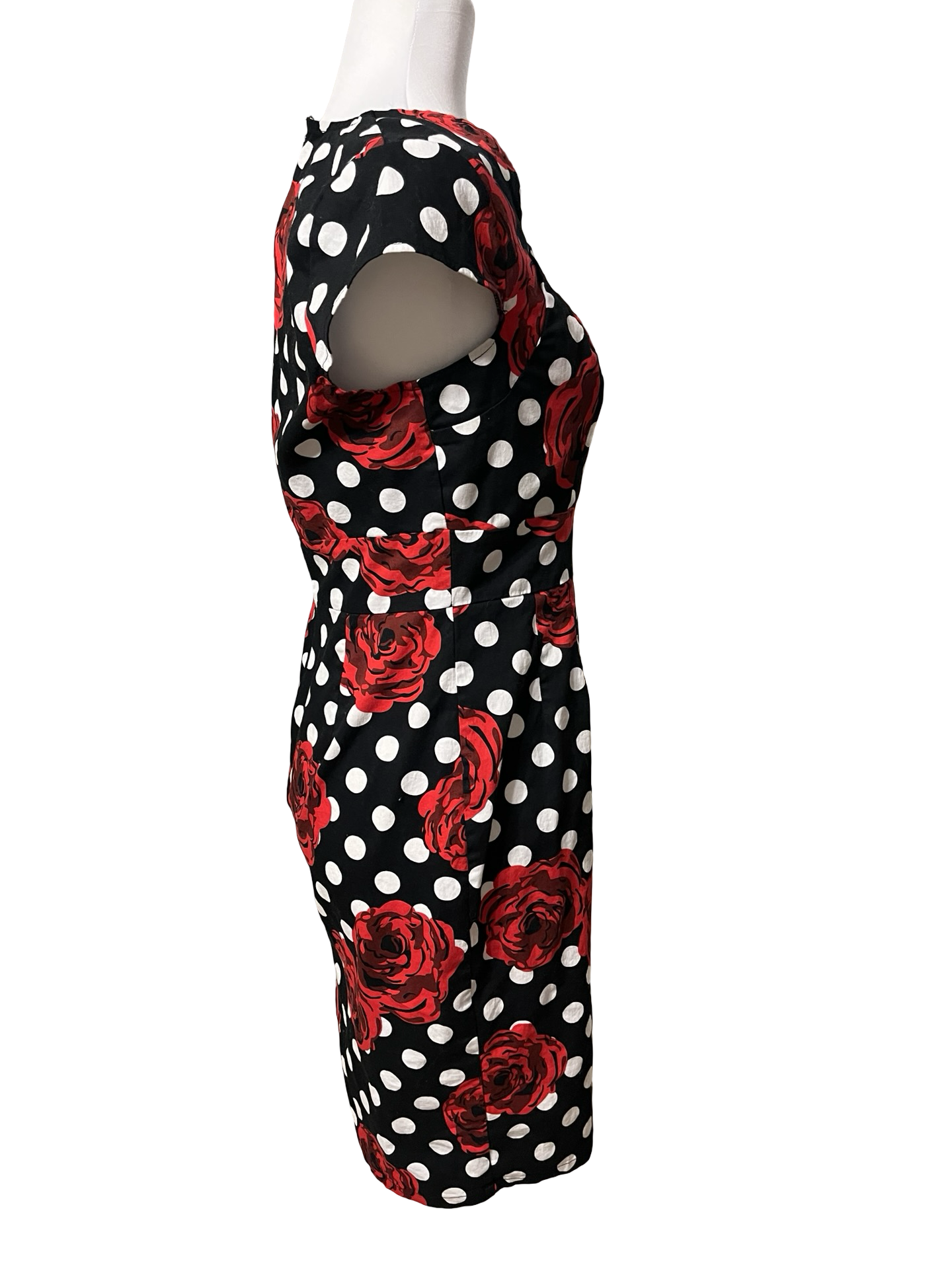 Grace Karin Women’s Flower Dress Retro Pencil Medium Cap Sleeve 1950s Red/Black