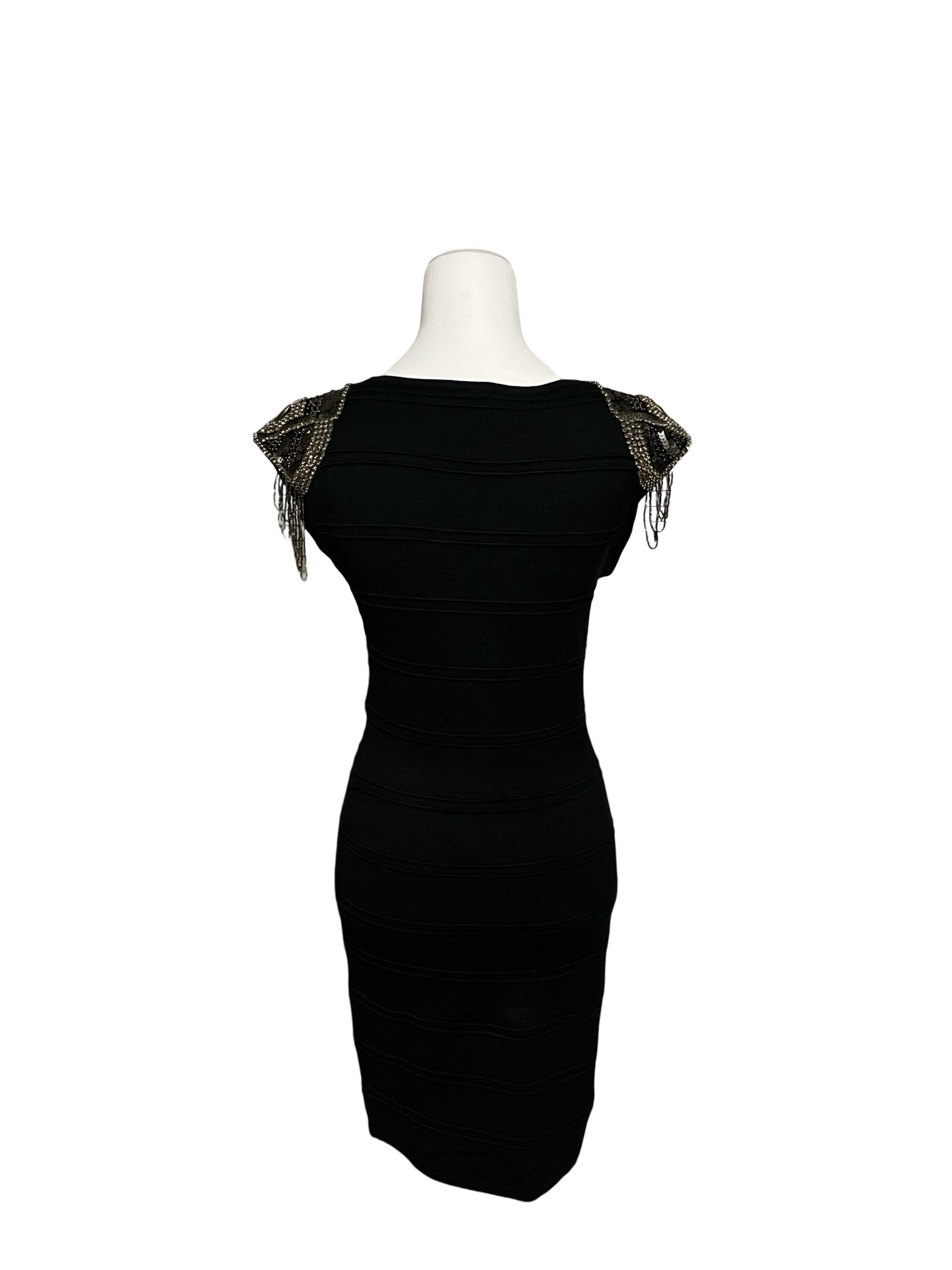 PRJCT 5750 Sequin Shoulder Bodycon Dress Large NWT