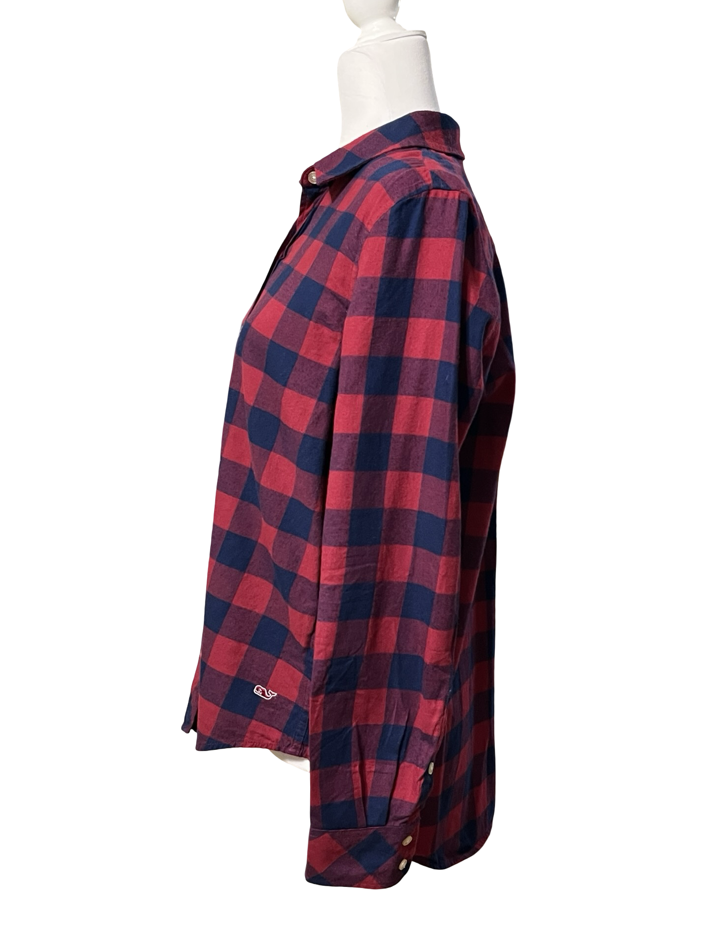 VINEYARD VINES Blue Red Flannel Button Up Sz 8