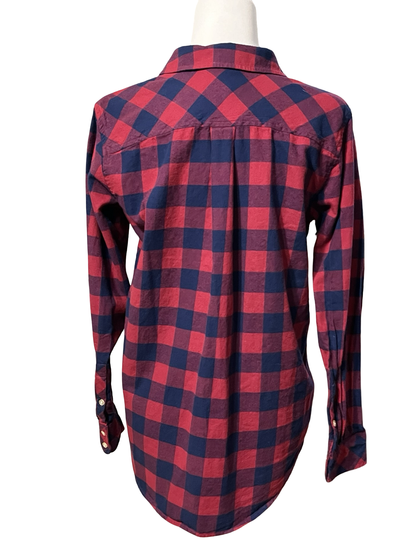 VINEYARD VINES Blue Red Flannel Button Up Sz 8