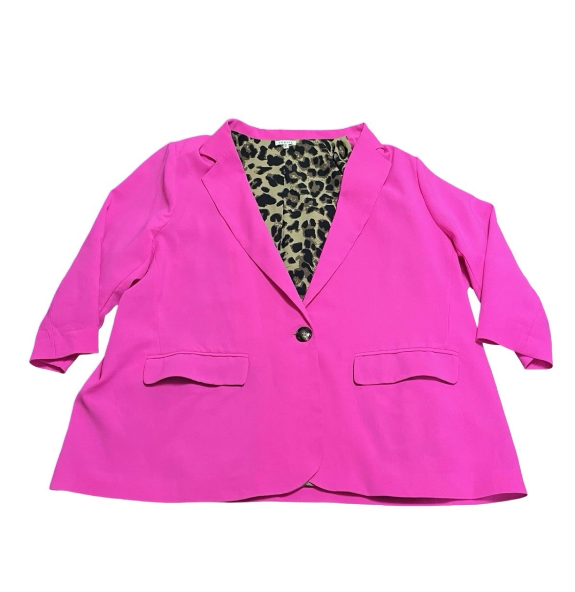 JODIFL Magenta Leopard Blazer 3XL EUC HOTTEST PRINT OF THE SEASON!